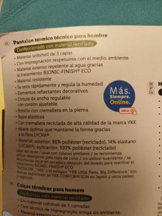 Pantalón térmico técnico