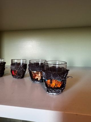 Set 6 Bicchieri Caffè Vintage Decorati