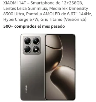 Xiaomi 14T 12+256GB Gris Titanio