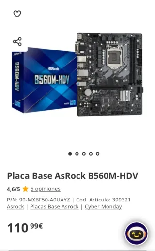 Placa Base ASRock B560M-HDV