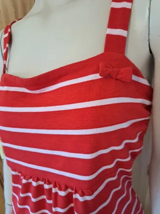 Blusa Rayas Rojas y Blancas