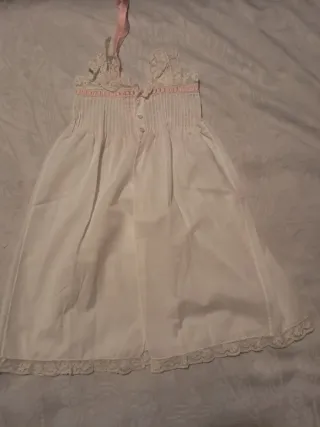 Vestido y gorro bebé antiguos