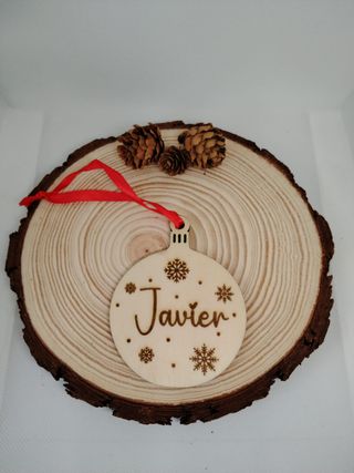 Adorno Navidad Personalizado Madera