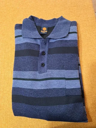 Maglione polo LH blu e azzurro taglia 3XL