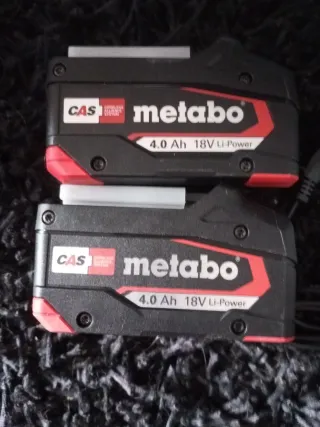 2 Baterías Metabo 4Ah + Cargador ASC55