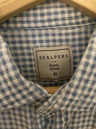 Camisa Scalpers Cuadros Azul Talla 41 (M/L)