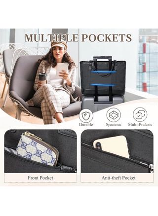 Bolso Tote Impermeable Mujer Negro