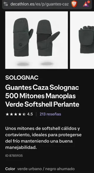 Manoplas Hombre Talla L-XL