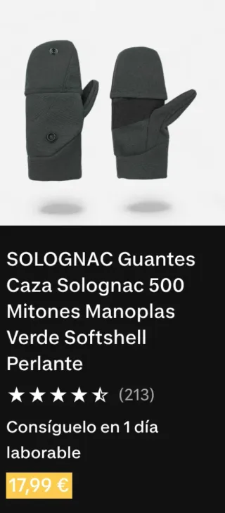 Manoplas Hombre Talla L-XL