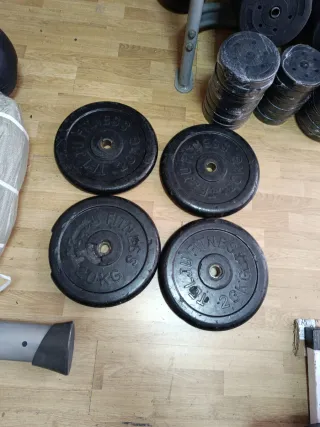 4 discos 20kg caucho 28mm