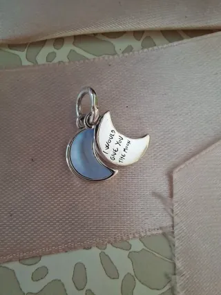 Charm Pandora Doppio Luna Crescente Blu