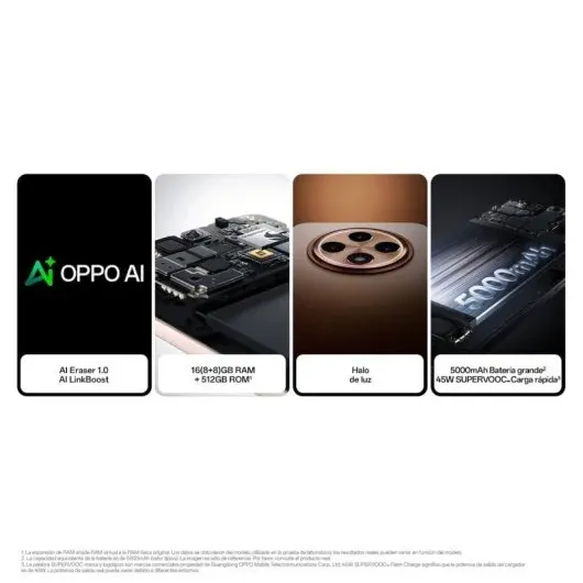 Oppo Reno 12 FS 512GB Negro/Gris