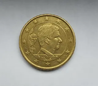 Moneda 50 céntimos de euro Bélgica 2015