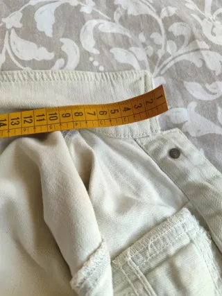 Cazadora vaquera Hollister beige mujer