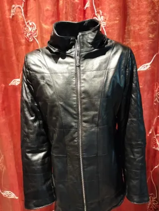 Giacca pelle donna con pelliccia