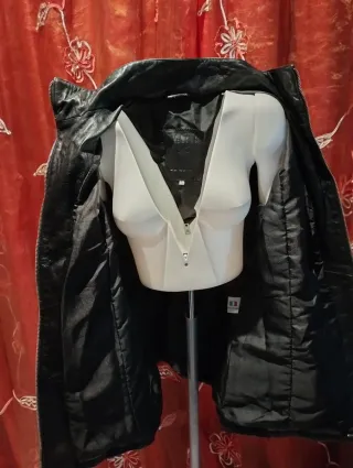 Giacca pelle donna con pelliccia