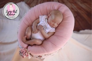 Cojín para reborn ositos tonos rosas T. L