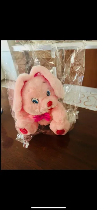 Peluche coniglio rosa