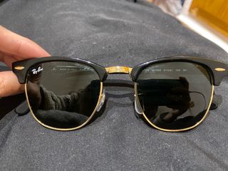 Gafas de Sol Ray-Ban Clubmaster Negras Doradas