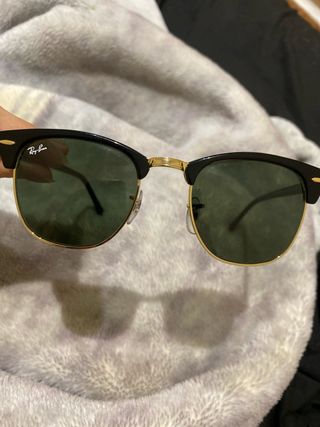 Gafas de Sol Ray-Ban Clubmaster Negras Doradas