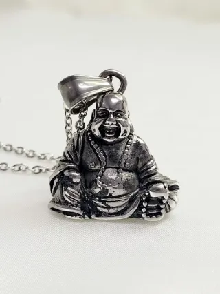 Collar Buda macizo de Acero inoxidable quirúrgico.