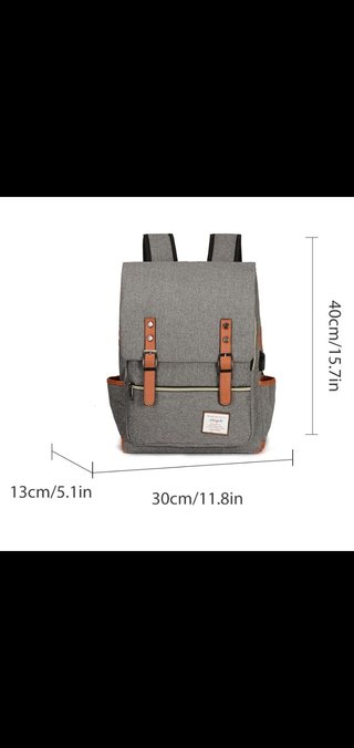 Mochila casual de estilo retro o vintage, unisex