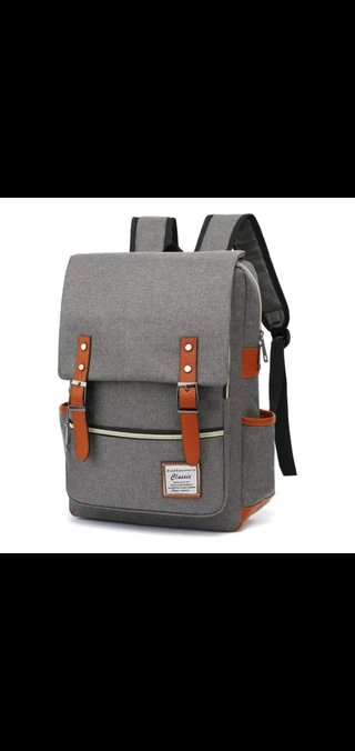 Mochila casual de estilo retro o vintage, unisex