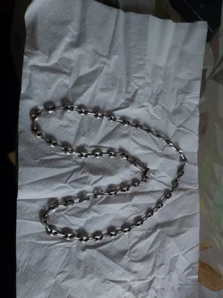 Cadena de plata.50 cm.por 5 cm.