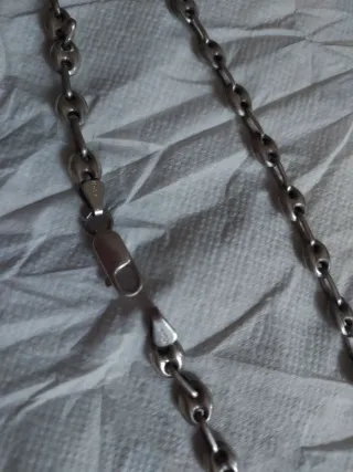 Cadena de plata.50 cm.por 5 cm.