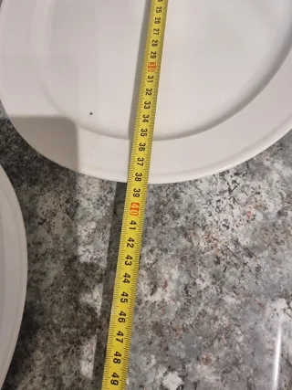 3 Fuentes Cerámica/Porcelana Beige/Blanco