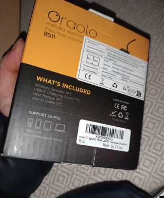 Altavoz Portátil Oraolo BS11 Bluetooth Negro