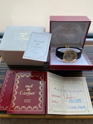 Must de Cartier Cuarzo Vintage 33mm Full Set