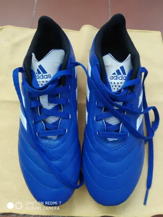 Botas de fútbol Adidas niño azul Talla 36