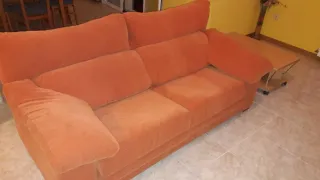 Sofá 3 plazas naranja