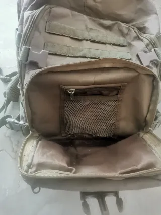 Mochila Táctica Molle Beige y Verde Militar
