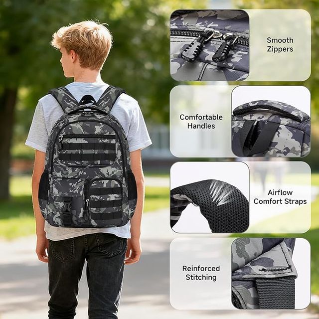 NUEVO - Zaino Scolastico per Bambini Adolescenti con Camuffamento