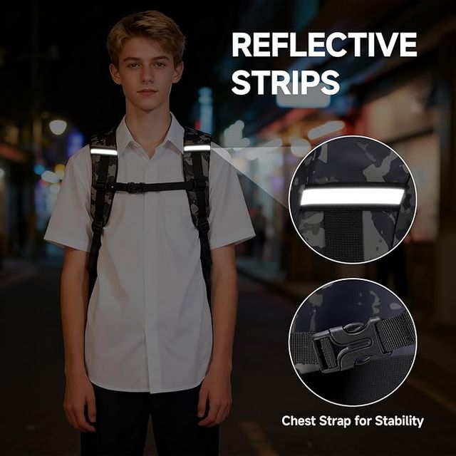 NUEVO - Zaino Scolastico per Bambini Adolescenti con Camuffamento