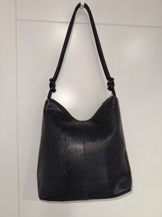Bolso CS Negro Piel Serpiente