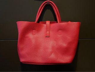 Bolso rojo de piel sintéticas 30x23