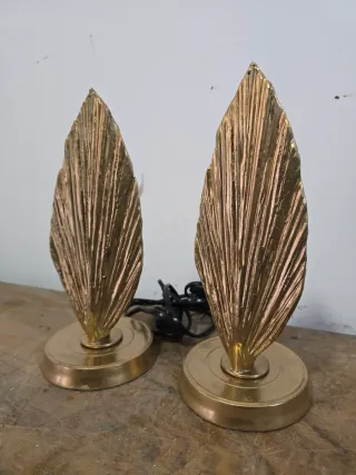 Coppia Lumi Ottone Foglia