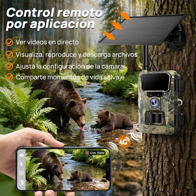 NUEVO - Fotocamera per Caccia 4G LTE Solare + SIM