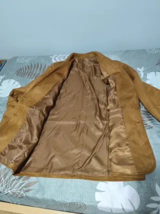Chaqueta de ante marrón