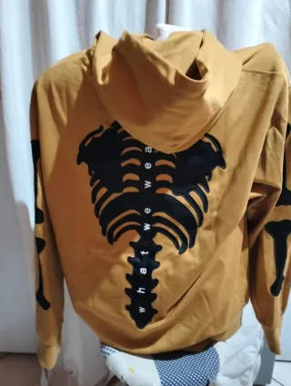 Felpa con stampa scheletro uomo