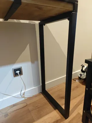 Consola entrada imitación madera y metal 120'5x40