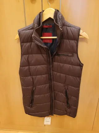 Chaleco acolchado hombre burdeos - marrón