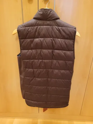 Chaleco acolchado hombre burdeos - marrón