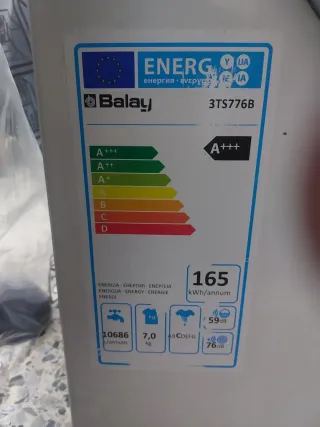 Lavadora Balay 7kg Blanca
