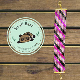 Pulsera Miyuki artesanal Azul y Plateado