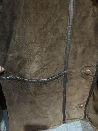 Montone in vera pelle marrone