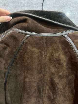 Montone in vera pelle marrone